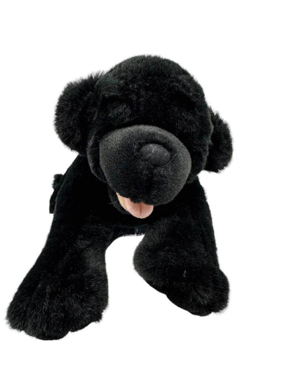 Build A Bear Black Lab Dog Plush Stuffed Animal Labrador Puppy 16" Pellet Feet